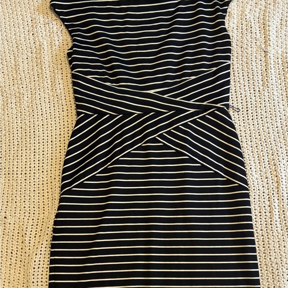 White House Black Market Dresses & Skirts - White House Black Market Black and White Striped Midi Dress